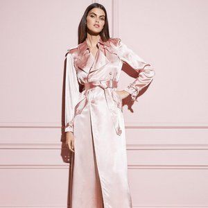 Fleur du Mal Trench Coat in Rosewater